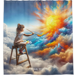 Fantasy Cute Girl Painting Sun
