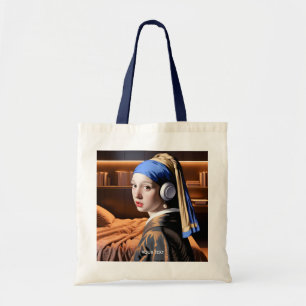 Fantasy Cute Girl Pearl Headphones  Tote Bag