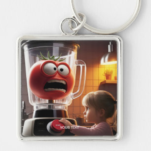 Fantasy Cute Girl Tomato Blender Keychain