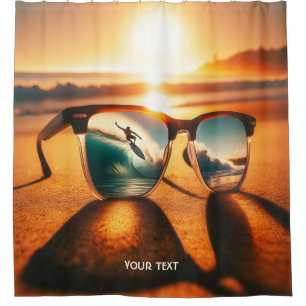 Fantasy Cute Glasses Sunset Beach