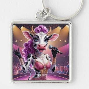 Fantasy Cute Gorgeous Cow Popstar Keychain