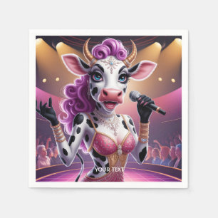Fantasy Cute Gorgeous Cow Popstar Napkin