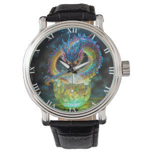 Fantasy Cute Green Dragon Egg Watch