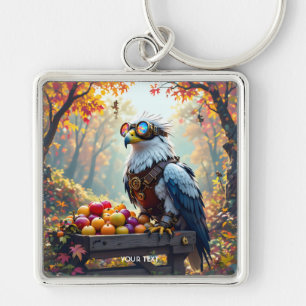 Fantasy Cute Griffin Farmstand Tree Keychain