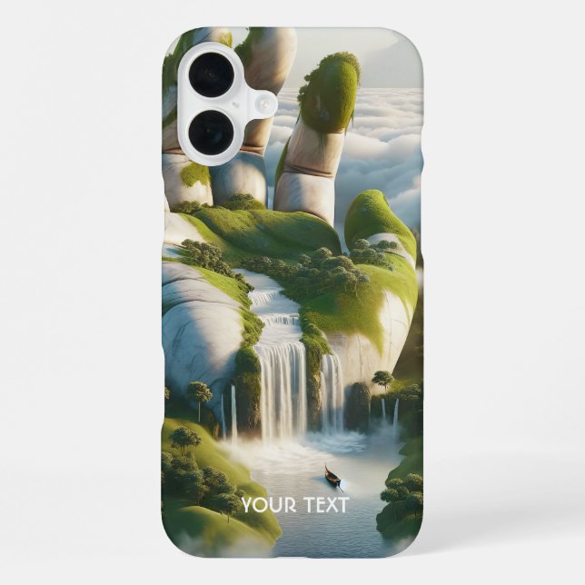 Fantasy Cute Hand Forest Clouds iPhone Case (Back)