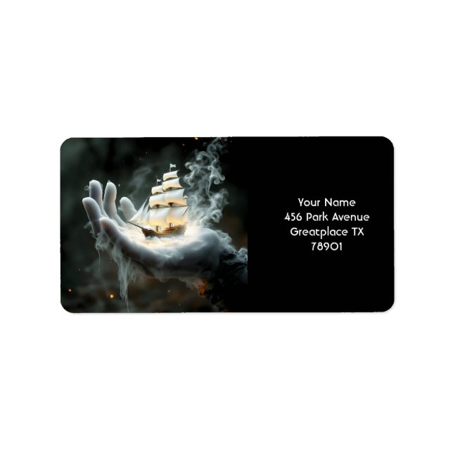 Fantasy Cute Hand Ship Smoke Label (Front)