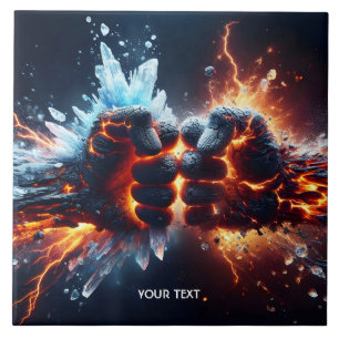 Fantasy Cute Hands Lava Ice Tile