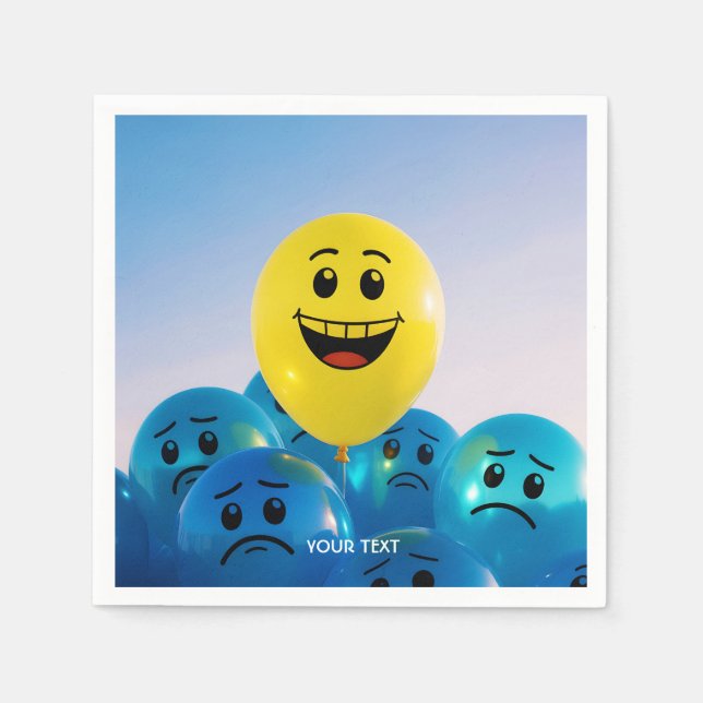 Fantasy Cute Happy And Sad Napkin (Front)