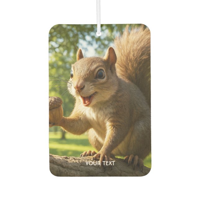 Fantasy Cute Happy Squirrel Forest Air Freshener (Front)