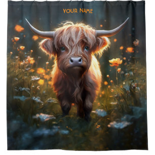 Fantasy Cute Highland Baby Cow