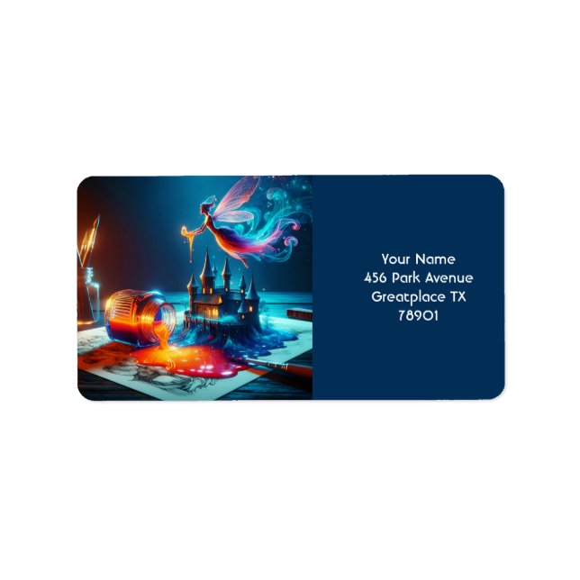 Fantasy Cute Ink Blue Orange Label (Front)