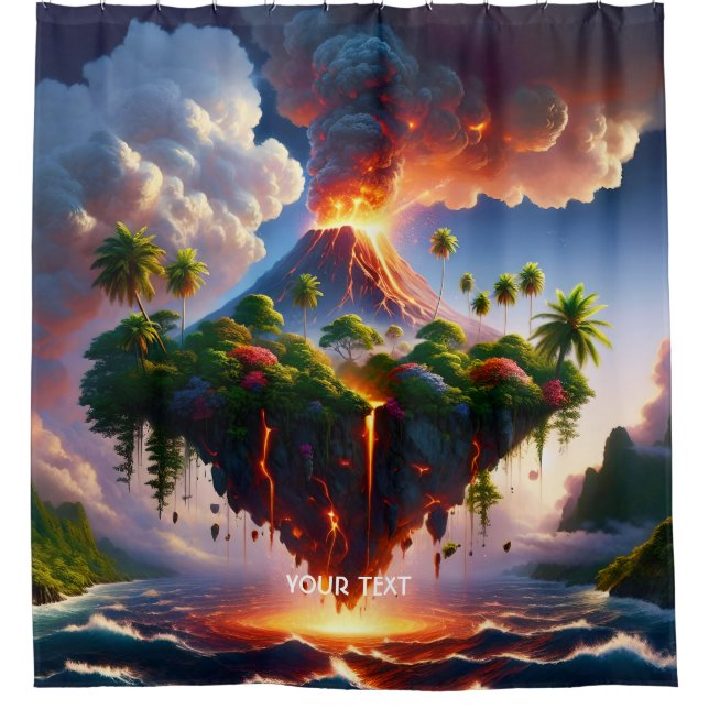 Fantasy Cute Island With Volcano (Front)