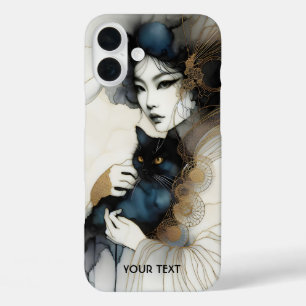 Fantasy Cute Japanese Girl Cat iPhone 16 Plus Case