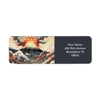 Fantasy Cute Japanese Volcano Erupting