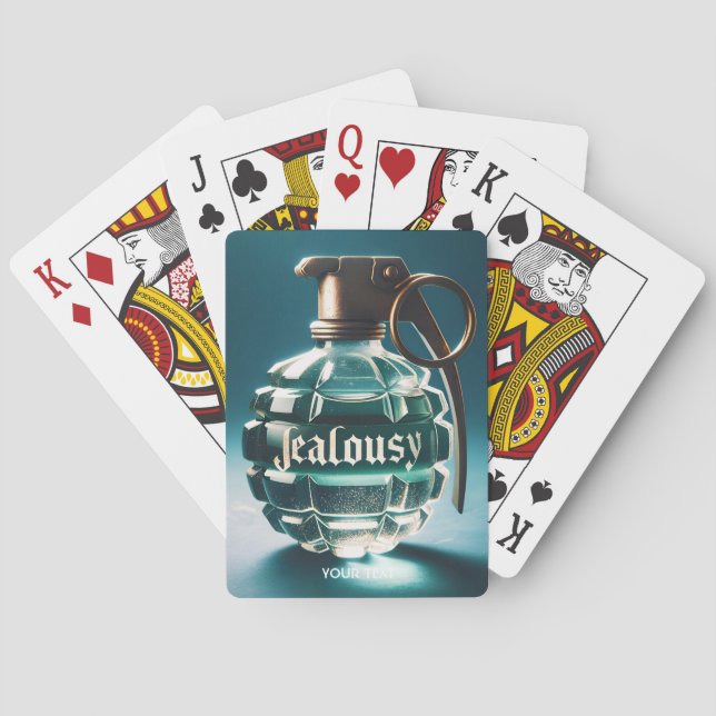 Fantasy Cute Jealousy Bottle Potion Playing Cards (Back)