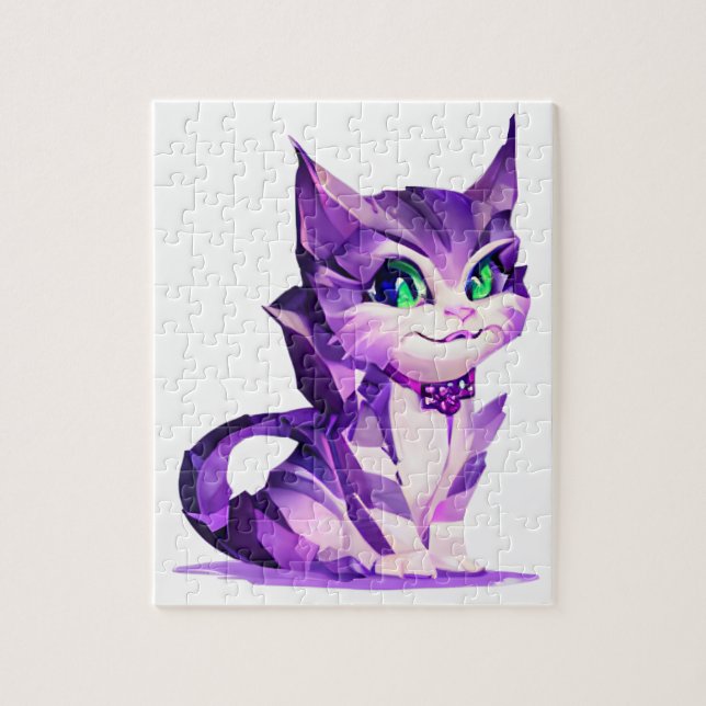 Fantasy Cute Kawaii baby Cheshire cat kitten  Jigsaw Puzzle (Vertical)
