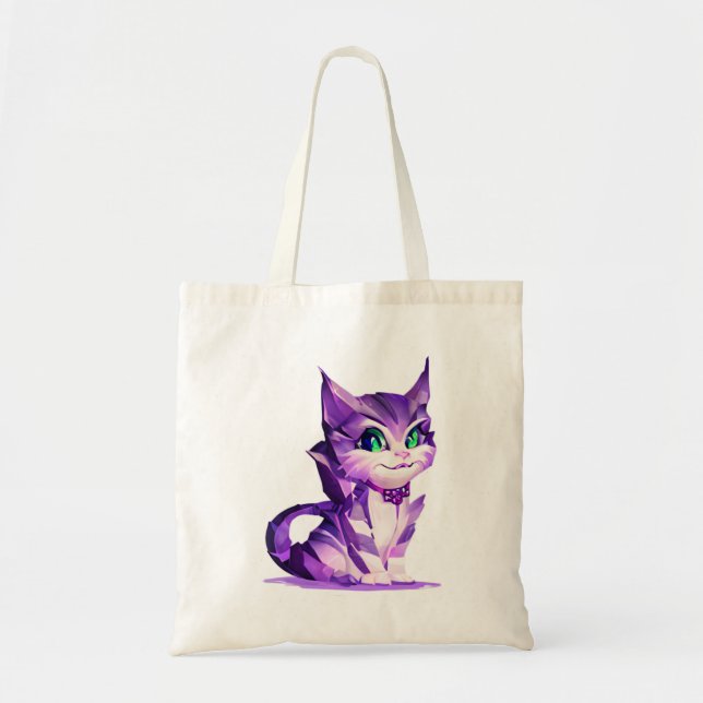 Fantasy Cute Kawaii baby Cheshire cat kitten  Tote Bag (Front)