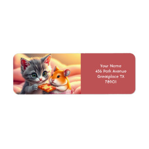 Fantasy Cute Kitten Hamster Pizza