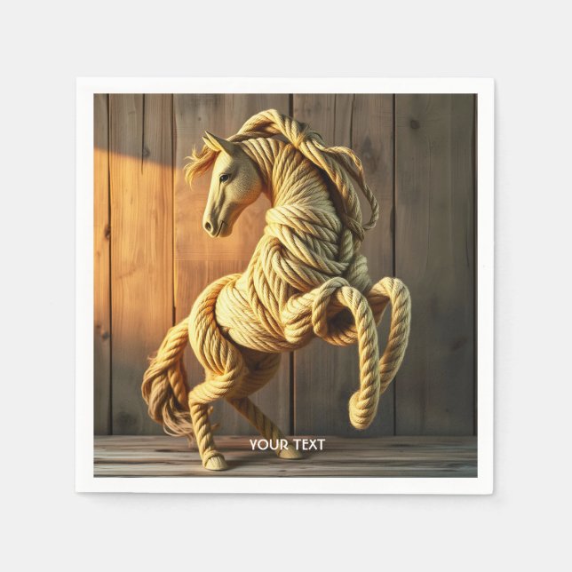 Fantasy Cute Knot Crafted Horse Napkin (Front)