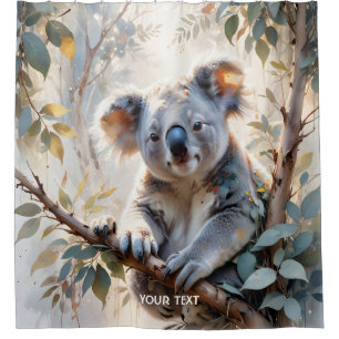 Fantasy Cute Koala Tree Watercolor