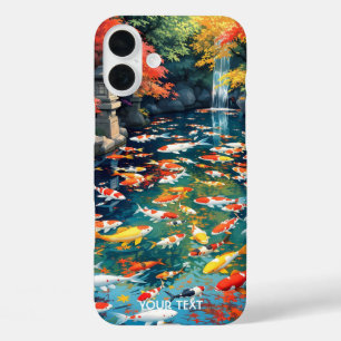 Fantasy Cute Koi Fish Pond iPhone 16 Plus Case