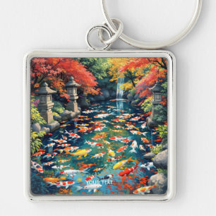 Fantasy Cute Koi Fish Pond Keychain