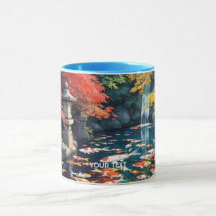 Fantasy Cute Koi Fish Pond Mug