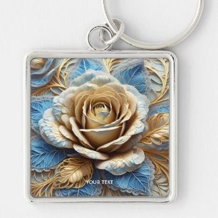 Fantasy Cute Lace Filigree Rose Keychain