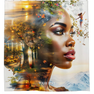 Fantasy Cute Lady African Landscape