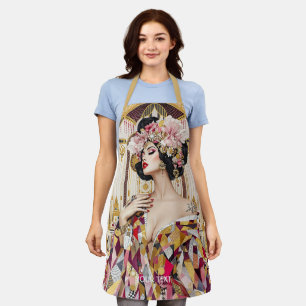 Fantasy Cute Lady Art Deco Apron