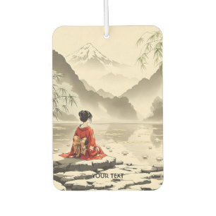 Fantasy Cute Lake Flowers Girl Air Freshener