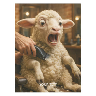 Fantasy Cute Lamb Scared Shaving Tablecloth
