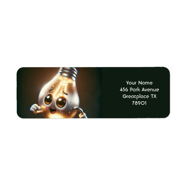 Fantasy Cute Lamp Bulb Running (Front)