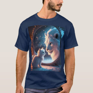 Fantasy Cute Lion Kitten Mirror T-Shirt