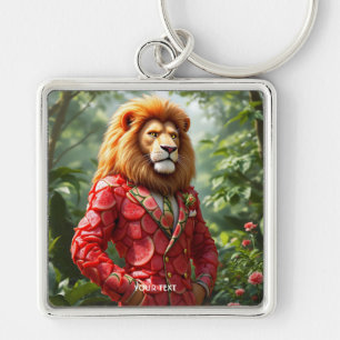 Fantasy Cute Lion Watermelon Suit Keychain