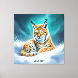 Fantasy Cute Lynx Cub Winter Canvas Print