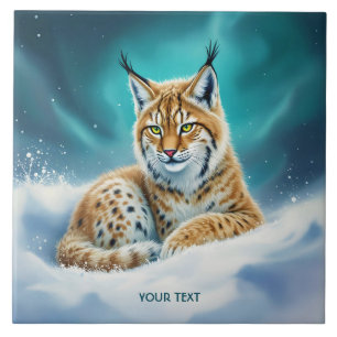 Fantasy Cute Lynx Cub Winter Tile
