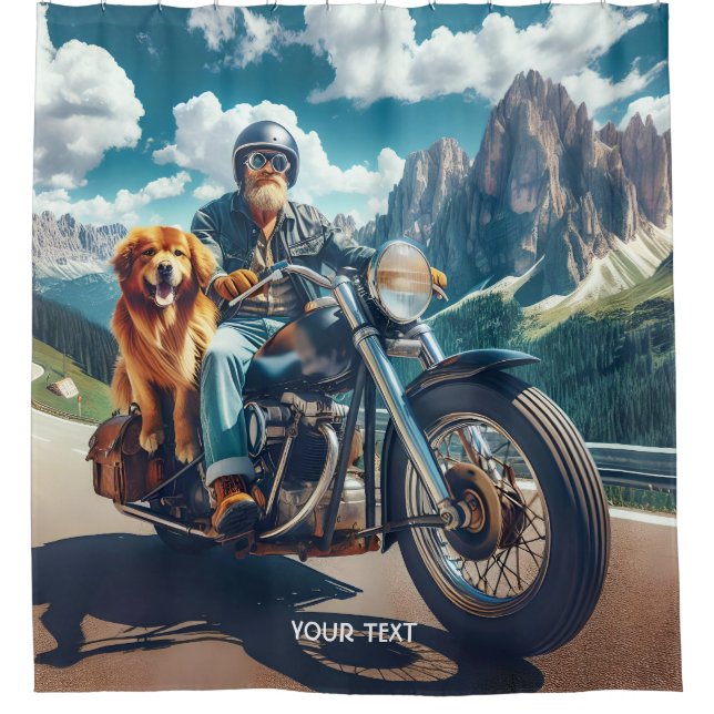 Fantasy Cute Man Dog Motorcycle (Front)