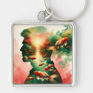 Fantasy Cute Man Sea Fish Keychain