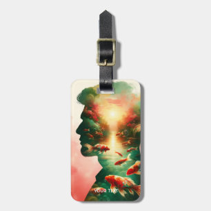 Fantasy Cute Man Sea Fish Luggage Tag