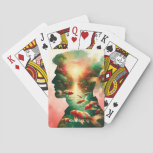 Fantasy Cute Man Sea Fish Playing Cards