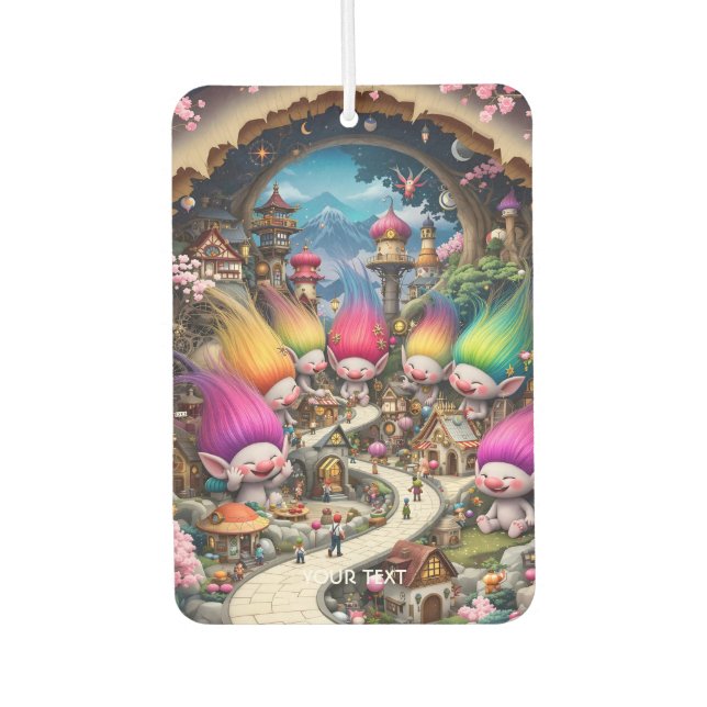 Fantasy Cute Mini Troll City Air Freshener (Front)