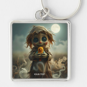 Fantasy Cute Moon Scarecrow Halloween Keychain