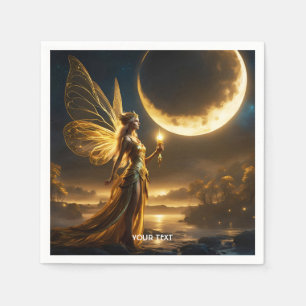 Fantasy Cute Moon Space Lake Napkin