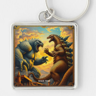 Fantasy Cute Mosaic Fierce Battle Keychain