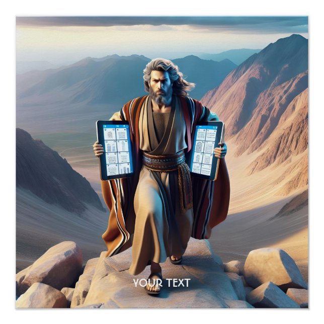 Fantasy Cute Moses Ten Commandments Poster (Front)