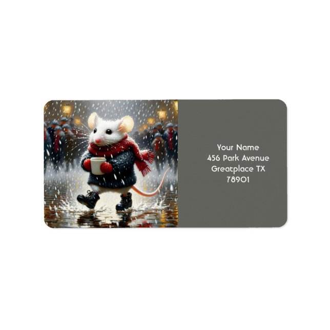 Fantasy Cute  Mouse Coffee Coat Label (Front)