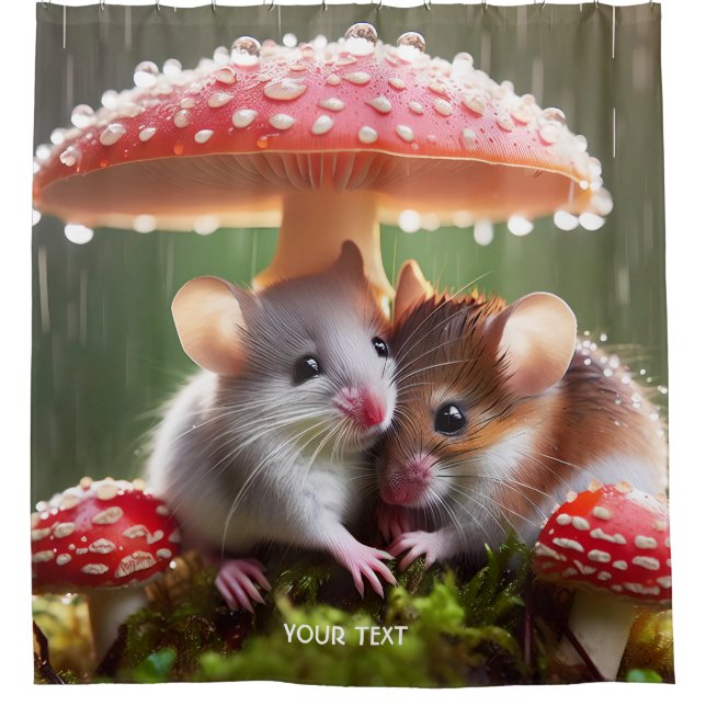 Fantasy Cute Mouse Mushroom Rain (Front)