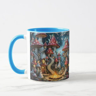Fantasy Cute Mushroom Forest Realm Mug