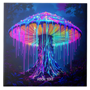 Fantasy Cute Mushroom Surreal Forest Tile